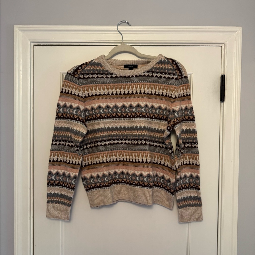 J. Crew Multicolor Patterned Sweater